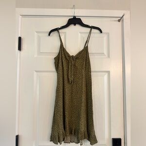 Cotton On Ribbed Dress in Green and Black